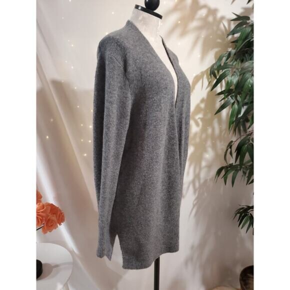 Madewell Womens Merino Wool Alpaca Blend Open Cardigan Sweater Size M Gray Cozy - Picture 4 of 13